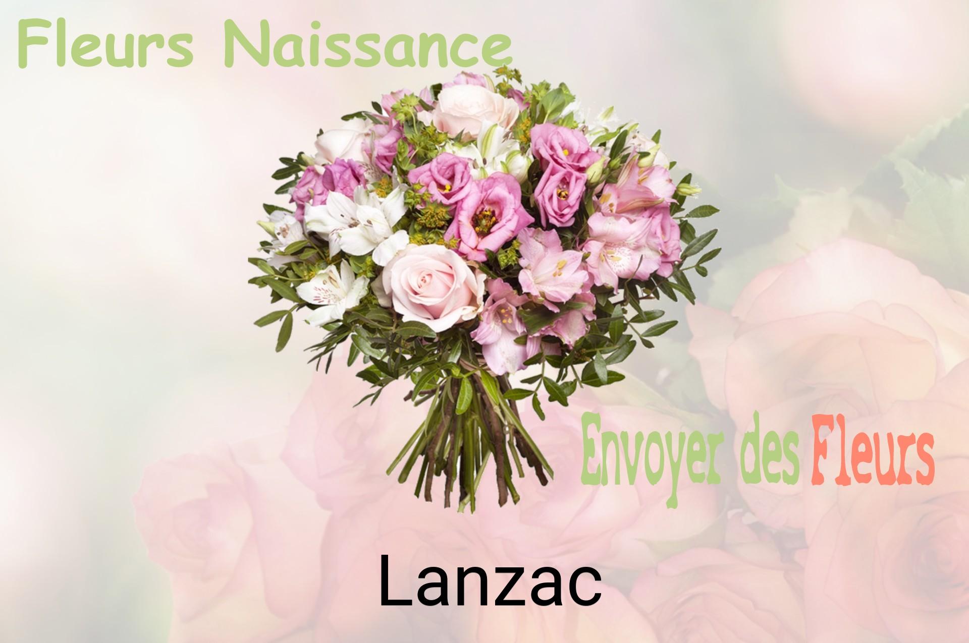 Bouquet de fleurs de naissance livré à Lanzac